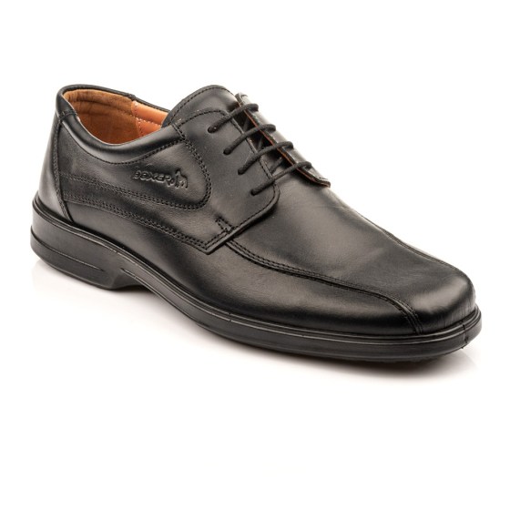 Boxer 13808 Ανδρικά Δερμάτινα Casual Παπούτσια Ανατομικά Μαύρα